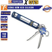 Súng bắn keo silicon trợ lực TOP FINE | Súng bơm keo silicone khung thép siêu bền, keo ra đều, tự ngắt keo TF-170179