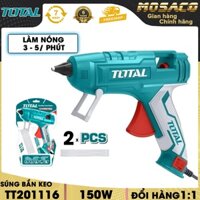 Súng bắn keo TOTAL TT201116 kèm 2 keo dán 11.2mm công suất 25W. Máy bơm keo 220-240V khả năng dán 15-20g/phút - Mosaco