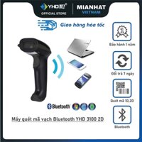Súng bắn mã vạch không dây Bluetooth YHD 3100 2D đọc mã Barcode(1D), Qrcode(2D) dùng cho điện thoại, PC - Kèm đế