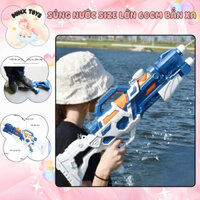 Súng Bắn Nước 2 Nòng Cỡ Lớn 60cm Áp Lực Bắn Xa 6-10cm, nhựa ABS cao cấp chống bể, chắc chắn không rò rỉ