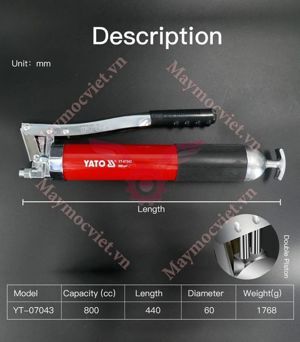 Súng bơm mỡ cầm tay 800cc YT-07043
