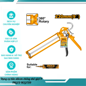 Súng bơm silicon 9in Ingco HCG1709