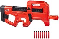 Súng đạn Nerf Fortnite Compact SMG Motorized, bọc vỏ màu đỏ Ultra, Clip nội bộ 8 viên đạn, bao gồm 8 viên Nerf Elite Foam.