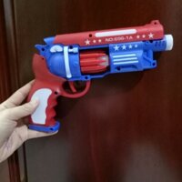 Súng đồ chơi chạy pin có đèn và nhạc, xoay nòng , sung cho be, sung đồ chơi