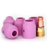 Súng hàn hồ quang argon WP18 mảnh hướng dẫn vòi phun sứ kết hợp nhỏ vòi phun gốm với màn hình kết nối hướng dẫn dòng chảy bộ lọc Phụ kiện máy cắt, mài