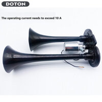 Sừng Không Khí 12 / 24V 150db Cho Xe Tải, Trumpet Kép Hợp Kim Kẽm Có Máy Nén, Bộ Sừng Không Khí Điện Kép Siêu Lớn Cho Xe Ô Tô Xe Máy Thuyền Bán Tải