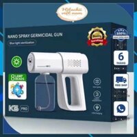 Súng Khử Khuẩn Phun Xịt Khử Sát Trùng Nano K5 PRO Hàng Chuẩn In Laser 8 Mắt UV, Súng phun cồn dung dịch khử khuẩn K5