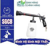Súng lốc xoáy vệ sinh nội thất ô tô ti nhôm SGCB SGGC023 TORNADO có bình cọ rửa ghế da, nỉThuận Phát