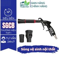 Súng lốc xoáy vệ sinh nội thất ô tô ti nhôm SGCB SGGC044 TORNADO đầu chổi cọ rửa ghế da, nỉ TPhát