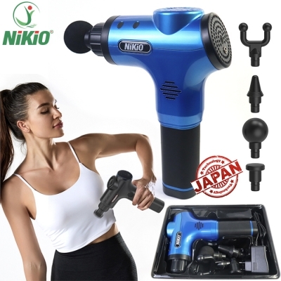 Súng massage cầm tay 4 đầu, 6 tốc độ Nikio NK-170A