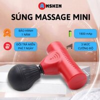 Súng massage cầm tay mini Anshin động cơ mạnh mẽ, pin 1800 mAp, thiết kế nhỏ gọn, sang trọng