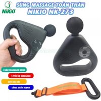Súng massage giảm đau nhức và giãn cơ toàn thân Nikio NK-273 - Kèm dây đai mát xa cổ vai gáy lưng mô