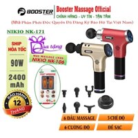 Súng Massage Giãn Cơ Cầm Tay Nhật Bản Nikio NK-171 - 6 Đầu Massage, Công Suất 80W, 5 Chế Độ, Đế Sạc