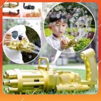 Súng Máy Bắn Bong Bóng Xà Phòng 6 Lòng Gatling Gun Tặng Kèm 1 Lọ Xà Phòng Đi Kèm  - sale