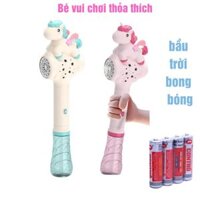 Súng máy gậy thổi bong bóng xà phòng ngựa pony dễ sử dụng đồ chơi trẻ em vận động ngoài trời