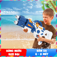 Súng Nước Áp Lực Cao 2 nòng Size To ,Súng Phun Nước 2 Tia Bắn Xa 6-10m Cho Bé Thỏa Sức Vui Chơi