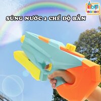 Súng Nước Áp Lực Nhiều Chế Độ Bắn Với Dung Tích Lớn 1200ml, Súng Nước Mini, Súng Nước 2 Nòng Đồ Chơi Mùa Hè Dành Cho Bé