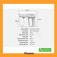 Súng phun khử khuẩn Nano K5pro tiết kiệm nước sát khuẩn và có thể phụ khử khuẩn diện rộng