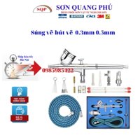 Súng phun sơn airbrush mini, bút vẽ phun màu bánh, bút vẽ mỹ thuật sơn đa năng mọi chất liệu SONQUANGPHU8856