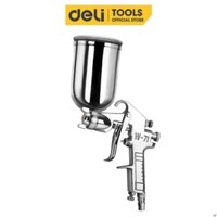Súng Phun Sơn Deli - Chất Liệu Hợp Kim Nhôm Có Bình xịt Dung Tích 400 - 1000cc - Dùng Sơn Xe Máy, Ôtô, Đồ Gỗ Mỹ Nghệ