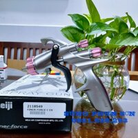 Súng phun sơn Meiji finer C, hàng chính hãng Nhật, Béc 1.4 chuyên bóng, màu camay, candy, nhũ bạc