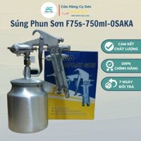 Súng Phun Sơn F75s-750ml-OSAKA-Hạt sơn nhỏ, tơi, dải sơn đều.