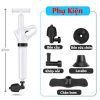 Súng Thông Tắc Bồn Cầu, Bồn Rửa Chén, Dụng Cụ Thông Cống, Bồn Rửa Mặt, Áp Suất Nén Tới 8kg Tiện Lợi Nhanh Chóng - S65