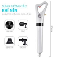Súng Thông Tắc Bồn Cầu, Bồn Rửa Chén, Dụng Cụ Thông Cống, Áp Suất Nén Tới 8kg Tiện Lợi Nhanh Chóng