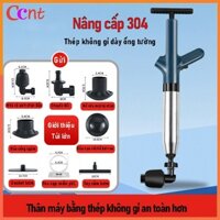 Súng Thông Tắc Bồn Cầu,Dụng Cụ Thông Bồn Rửa Mặt, Bồn Tắm, Cây Thông Bồn Cầu Nén KHÍ AGT Cực Mạnh 8kg, ABS Chống Gỉ