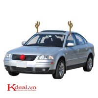 Sừng Tuần Lộc Và Mũi Đỏ Trang Trí Xe Hơi