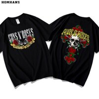 Súng&#039;r#039; Roses guns and roses guns band rock pure cotton printed short-sleeved t-shirt loose tide for men and women