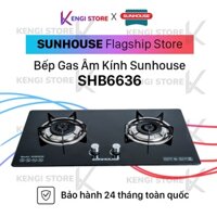 [Sunhouse Chính Hãng] Bếp Ga Âm Kính Sunhouse SHB6636 - Bảo Hành 24 Tháng