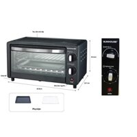 [SUNHOUSE] LÒ NƯỚNG 10L SHD4206 ĐƯỢC TRANG BỊ 4 CHẾ ĐỘ NHIỆT KHÁC NHAU, PHÙ HỢP CÁC MỤC ĐÍCH NẤU NƯỚNG