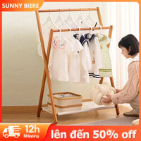 SUNNY BIERE Giàn Phơi Quần Áo Tre Cao Cấp Gấp gọn kiểu dáng giá phơi đồ