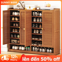 SUNNY BIERE Tủ giày gỗ tự nhiên thông thoáng chống bụi tủ giày nhiều tầng tiết kiệm không gian