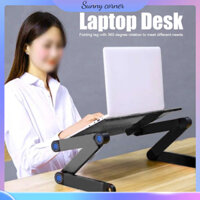 Sunny corner Có hàng sẵn Hợp Kim Nhôm Giường Gấp Laptop Notebook Có Thể Điều Chỉnh Bàn Máy Tính Để