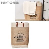 Sunny corner Túi mua sắm bằng vải đay Chống ẩm nhựa tổng hợp EVA tote hiện đại đơn giản Cạnh lớn màu trắng