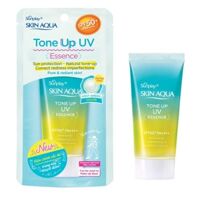 Sunplay Skin Aqua Tone Up UV Essence SPF50+ PA++++ - Kem Chống Nắng Màu Ombre Xanh Vàng Dành Cho Da Mụn