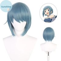 Sunshine Anime Puella Magi Madoka Magica Miki Sayaka Cosplay Tóc Giả 40cm Xanh Xám Tóc Ngắn Chịu Nhiệt Tổng Hợp Tóc Giả VN