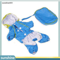 Sunshine123  Áo khoác áo mưa cho chó cưng Áo khoác chống nước Quần áo liền quần Trang phục thoáng khí