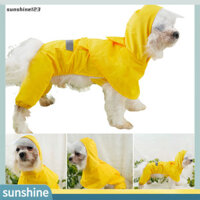 Sunshine123  Áo mưa thú cưng có độ dẻo tốt để che phủ toàn thân ngoài trời Áo khoác mưa vành bắt mắt