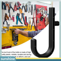 Sunshine123  Hiệu suất ổn định Phụ kiện sân vườn Shed Móc công cụ cho Trellis 6 chiếc Móc treo công cụ hình chữ J màu đen cho Suncast / craftsman Shed Garage Wall Tổ chức cho sân vườn