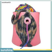 Sunshine123  Quà tặng người yêu mèo Hoạt hình Bát sợi mèo đáng yêu Bát sợi mèo Giá đỡ nhựa Quà tặng hoàn hảo cho người hâm mộ đan móc Phim hoạt hình dễ thương Thiết kế mông mèo Trang trí bàn tại nhà