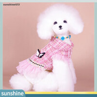 Sunshine123 Quần áo chó con chống nhăn Đồ dùng cho thú cưng Quần áo công chúa hai chân thoáng khí