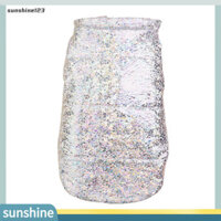 Sunshine123 Quần áo thú cưng thân thiện với da cho chó con thời trang Pháp Bulldog Áo khoác không tay cổ tròn