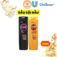 Sunsilk Dầu Gội Đen Óng Mượt Rạng Ngời | Vàng  Mềm Mượt Diệu Kỳ - Chai 320g