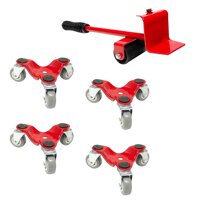 SUNSMIL Furniture Mover Dolly with Lifter, 6-Inch Steel Tri-Doll with a Load Capacity of 500Lbs, 3 Wheels Movers for Table, Refrigerators, Beds, an...
