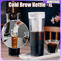 SUNTOOL Bình pha cafe COLD BREW (cà phê ủ lạnh) nhựa nguyên sinh ABS 1.1L-Lọc cốc-Gờ cafe