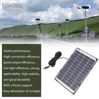 SUNTREE 6W 12V Silicon Đa Tinh Thể Tấm Pin Năng Lượng Mặt Trời DC5521 Camera Ngoài Giám Sát Tại Nhà chiếu Sáng Sạc