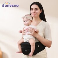 Sunveno Baby Trẻ Sơ Sinh Hip Seat Carrier, Ghế Ngồi Eo Tập Đi Dễ Dàng Convinient Baby Carrier 3D Silicone Baby Seat, Đen